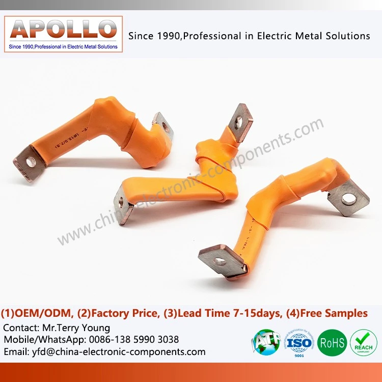 Custom Insulated Copper Busbar With Pvc Dipping