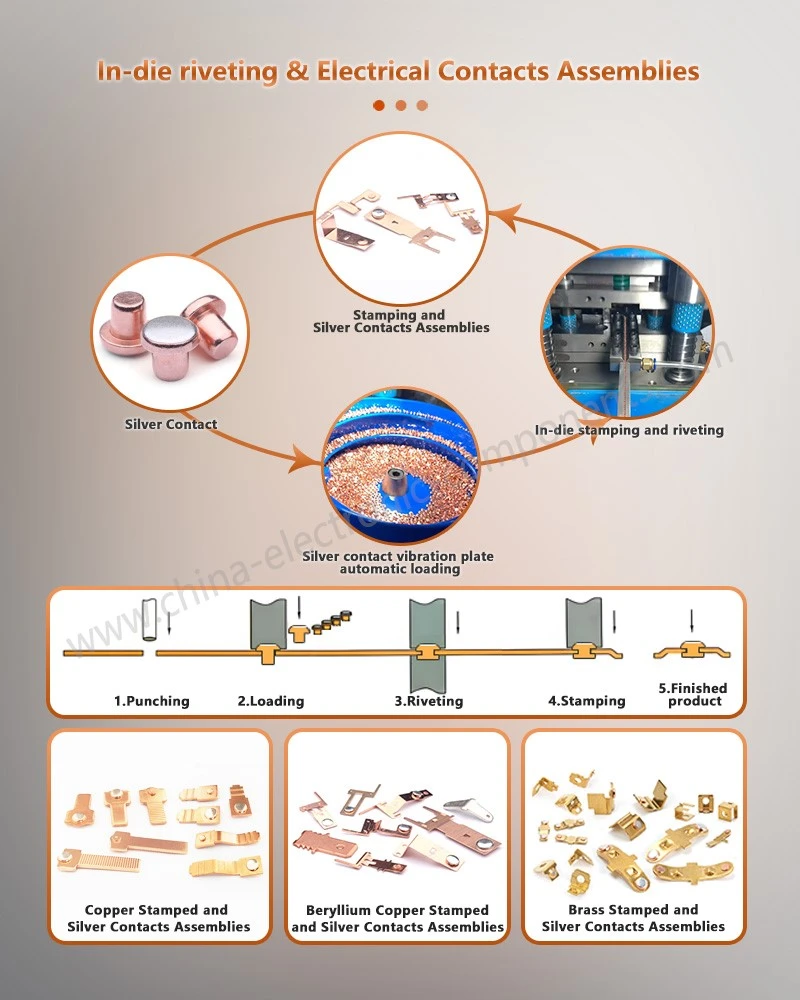 In-die riveting and Electrical Contact Kits In-die riveting and Electrical Contact Kits