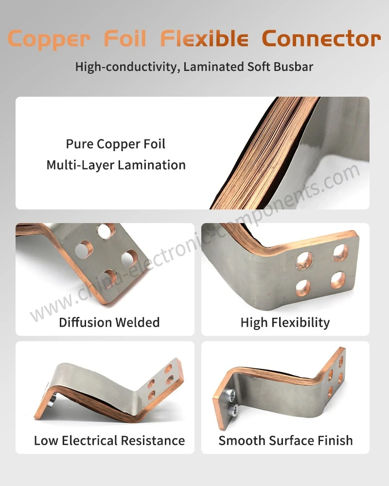Copper Foil Flexible Connection for High-conductivity, Laminated Soft Busbar Copper Foil Flexible Connection for High-conductivity, Laminated Soft Busbar