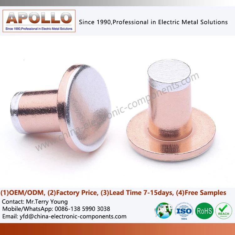 Trimetal Silver Contact Rivet For Contactor